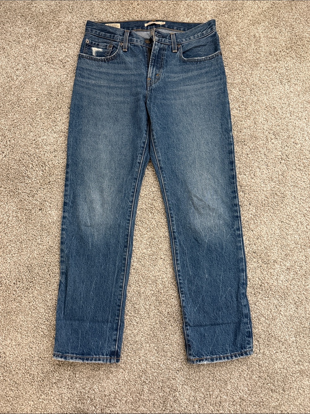 Levi’s Middy Straight Fit Denim Jeans in Blue